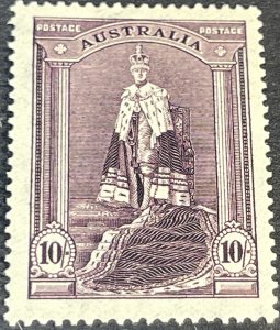 AUSTRALIA # 178-MINT NEVER/HINGED--SINGLE--DARK GRAY VIOLET--1938