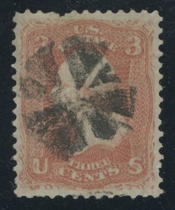 USA 94 - 3 cent Washington F Grill - XF app used ( 1 pulled perf at top )