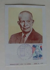 KOREA EISENHOWER VISIT TO KOREA MAXI CARD 1960