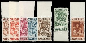 Saar #B23-29 (Mi. 144-150) Cat€450, 1931 Semi-Postals, complete set, all bu...