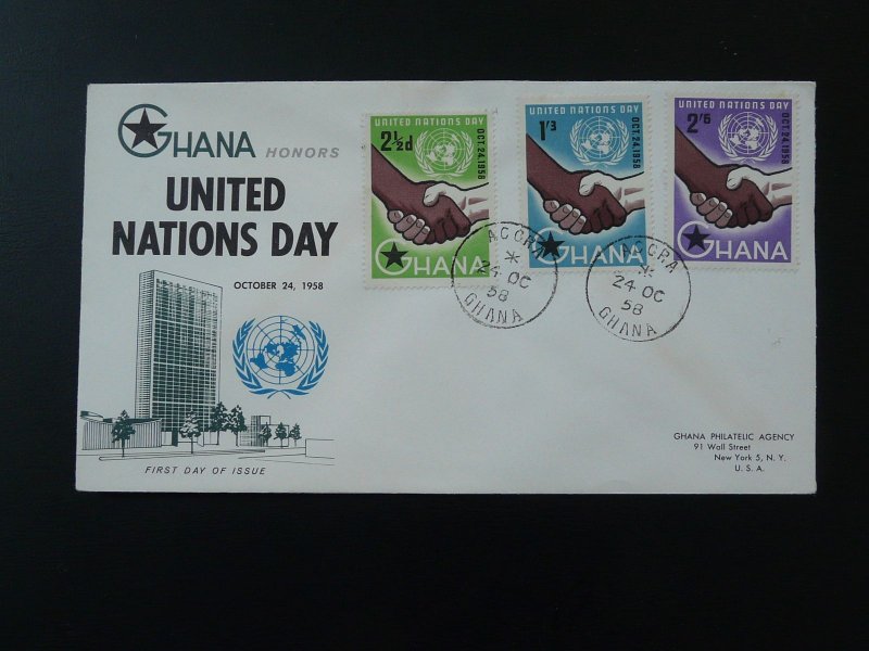 FDC day of United Nations Ghana 1958 ref 102964
