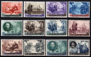 SC308//319, C80 500th Birth Anniversary of Christopher Columbus (1952) MNH