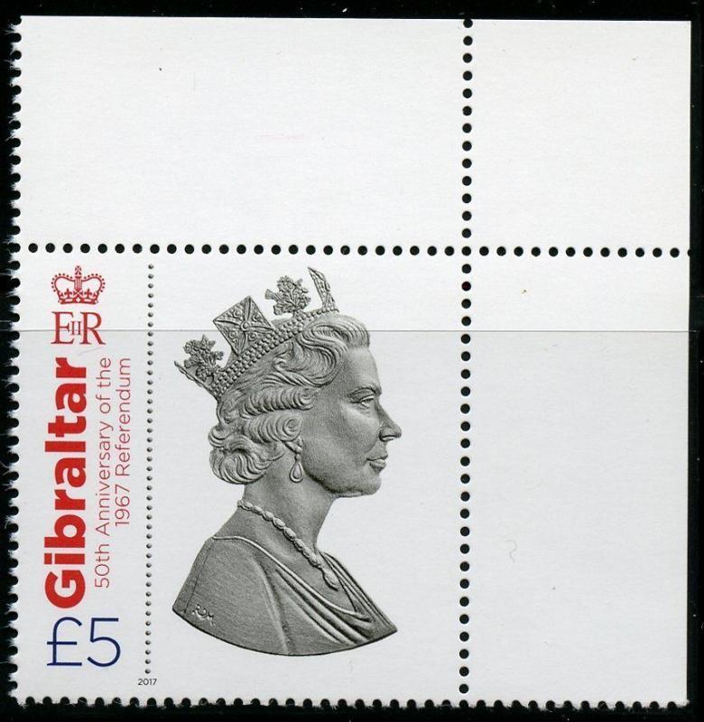 GIBRALTAR 2017 QUEEN ELIZABETH II 1967 REFERENDUM STAMP MINT NH 