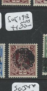 BURMA JAPANESE OCCUPATION (P3001B) ON INDIA SGJ19B     MNH