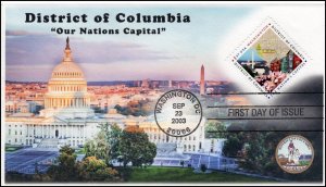AO-3813-2, 2003, District of Columbia , Add-on Cachet, First Day of Issue, Washi