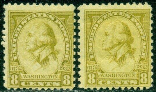 SCOTT # 713, MINT, OG, H/HR, FINE/BETTER, 2 STAMPS, GREAT PRICE!