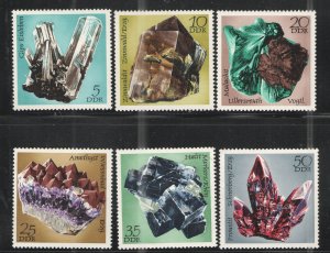 Germany - GDR/DDR 1972 Sc# 1354-1359 MNH F - Minerals