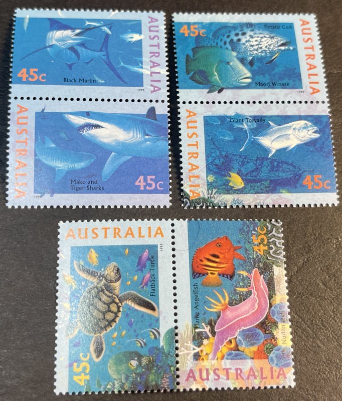 AUSTRALIA # 1462-1464-MINT NEVER/HINGED--COMPLETE SET IN PAIRS--1995