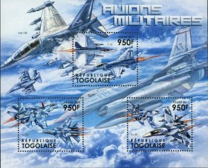 Military Aircrafts Stamp Airplane F-16 SU-33 SU-35 Souvenir Sheet #4389-4391 