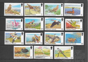 BIRDS - FALKLAND ISLANDS #695-709 MNH