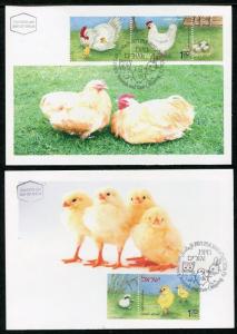 Israel Domestic Animals offspring Cat Rabbit Poultry Eggs  Maxi Mximum Card 2010