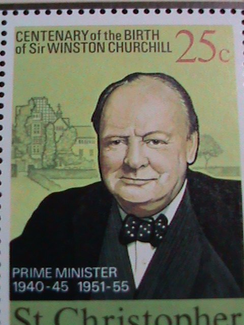 ST.CHRISTOPHER-NEVIS-ANQUILLA-1974 CENTENARY   SIR WINSTON CHURCHILL MNH