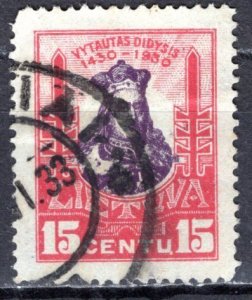 Lithuania 1930: Sc. # 246; Used Single Stamp