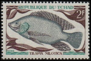 Chad 218 - Mint-H - 2fr Tilapia (1969) (cv $0.50)