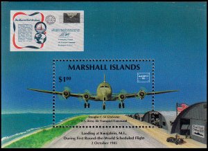 MARSHALL ISLANDS - 1986 AMERIPEX '86 / AVIATION - SOUVENIR SHEET - MINT NH