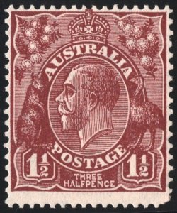 Australia SC#115 1½d King George V Single (1936) MNH