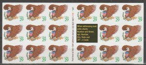 #2596A, Pane-17, Green Eagle PL# D65784. MNH,