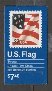 U.S. Scott Scott #3634c-3634d BK291A American Flag Stamp - Mint NH Booklet