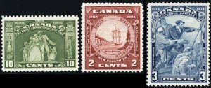 Canada 208-10, Mint NH Nice Looking Stamps CV $64.00
