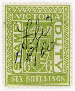 (I.B) Australia - Victoria Revenue : Stamp Duty 6/- (1879)