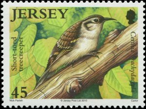 Great Britain Jersey 2010 Sc 1429-1434 Birds Jay Woodpecker Treecreeper CV $9.90