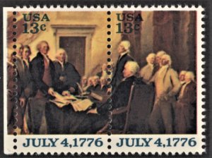 US 1693-1694 MNH VF 13 Cent Declaration of Independance Se-Tenate Pair