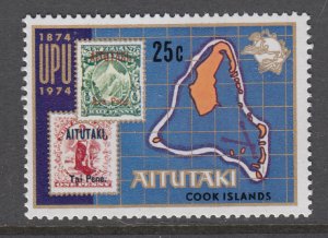 Aitutaki 102 Map MNH VF