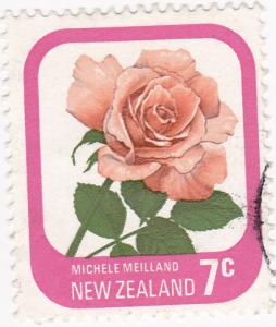 New Zealand 1975 -RosesMichele Meilland 7c used 