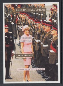 Cook Islands B142 Princess Diana Souvenir Sheet MNH VF