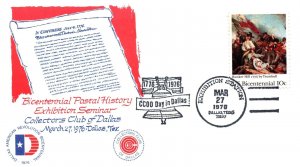 BICENTENNIAL POSTAL HISTORY EXHIBITION SEMINAR COLLECTORS CLUB OF DALLAS (CARD)