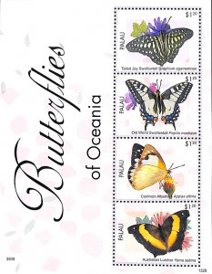 Palau 2013, Butterflies 4v m/s, MNH