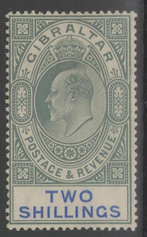 GIBRALTAR SG62 1905 2/= GREEN & BLUE MTD MINT