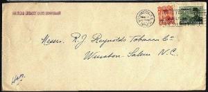 EGYPT USED IN USA 1953 diplomatic mail cover cancelled in Washington.......90052