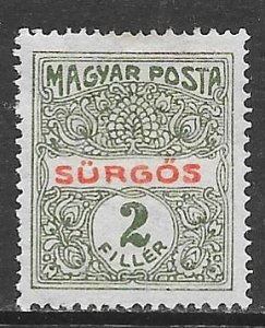 Hungary E3: 2f Numeral, Crown, MH, F-VF