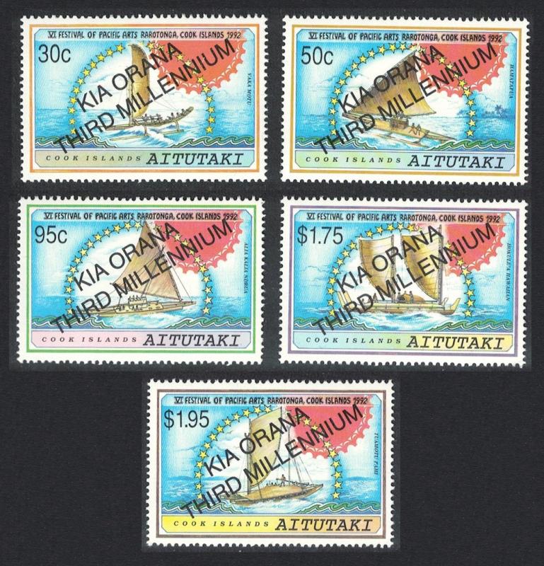 Aitutaki New Millennium 5v SG#702-706