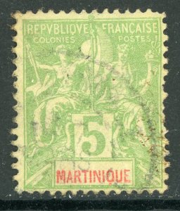 Martinique 1892 French Colony 5¢ Commerce & Navigation Scott #37 VFU D804