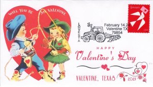 24-013, 2024, Valentines Day, Event Cover, Pictorial Postmark, Valentine TX, Lov
