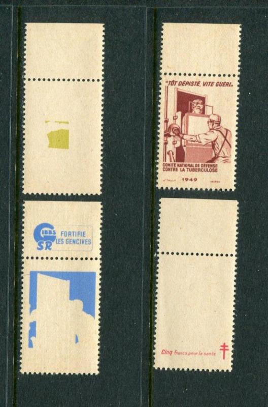 1949 France Christmas Seals Greens #32 PCP (Proof Set) MNH