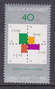 Germany 1246 MNH 1377 Gauss Plane of Complex Numbers Issue Very Fine