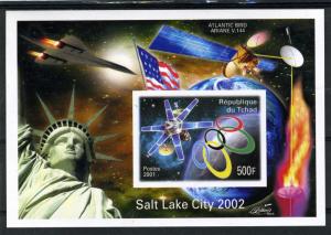 Chad 2001 Olympics Salt Lake City 2002 SPACE CONCORDE s/s Imperforated Mint (NH)