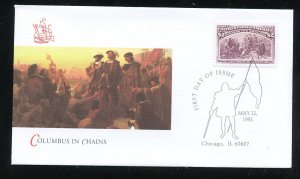 US 2628c Voyages of Columbus - $2 brown red UA Fleetwood cachet FDC