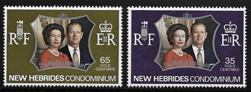 New Hebrides British 1972 Silver Wedding issue Omnibus MNH A1130