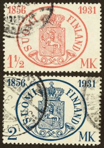 Finland Stamps # 182-83 Used VF Scott Value $21.00