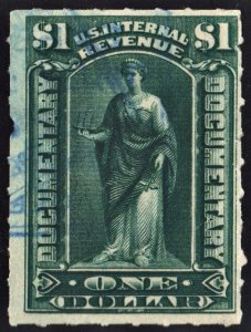 R173 $1.00 Documentary Stamp (1898) Used