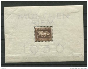 Germany 1936 Sheet  SC B-90 Mi Block 4 MH