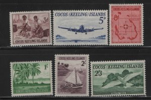 COCOS ISLANDS (KEELING) AUSTRALIA 1-6 MNH SET