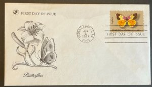 BUTTERFLIES #1712 JUN 6 1977 INDIANAPOLIS IN FIRST DAY COVER BX 3-2