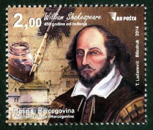 BOSNIA & HERZEGOVINA/2014, 450th year of Williams Shakespeare’s birth, MNH