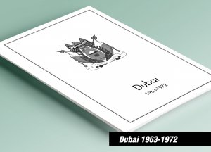 PRINTED DUBAI 1963-1972 STAMP ALBUM PAGES (80 pages)