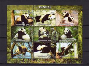 Chad  2004    PANDAS Sheetlet (9) Perforated MNH